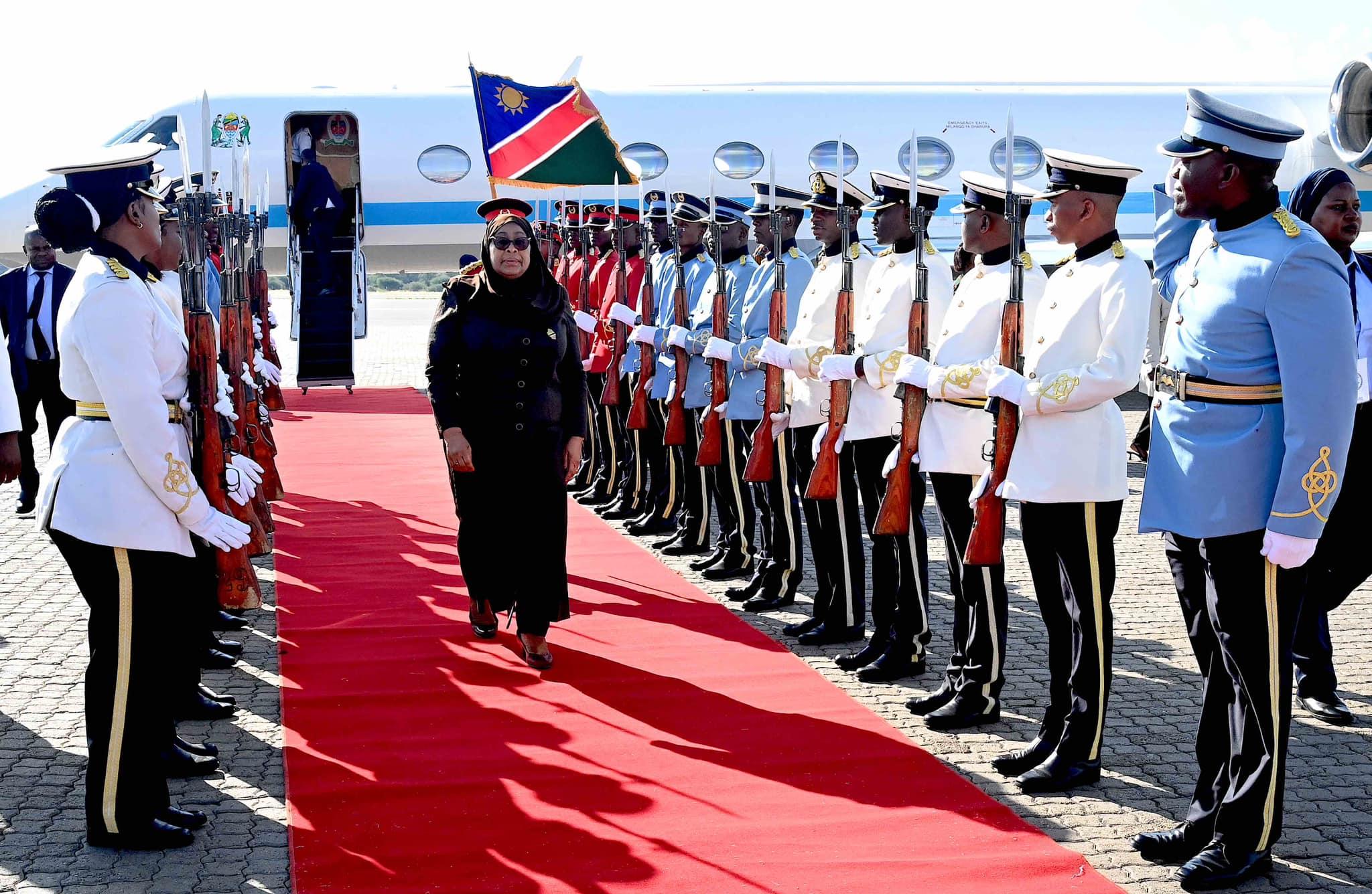 President Samia Suluhu Hassan in Namibia